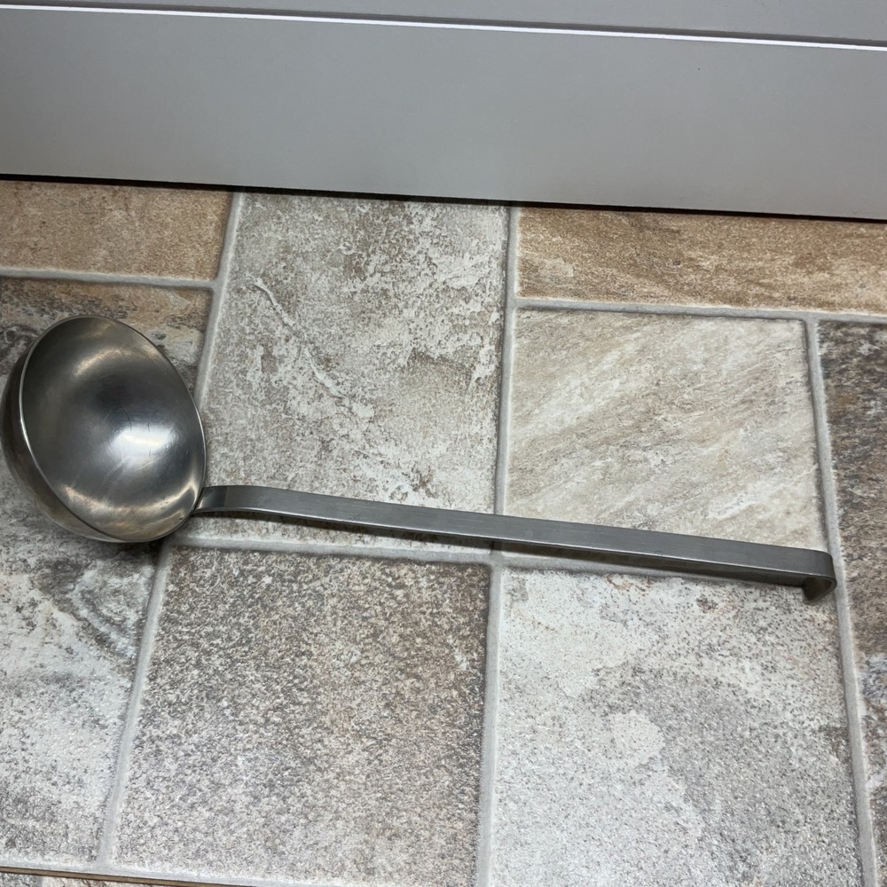 Sola Holland Stainless Steel Soup Ladle Hooked Handle 12 Inch Made in Holland
